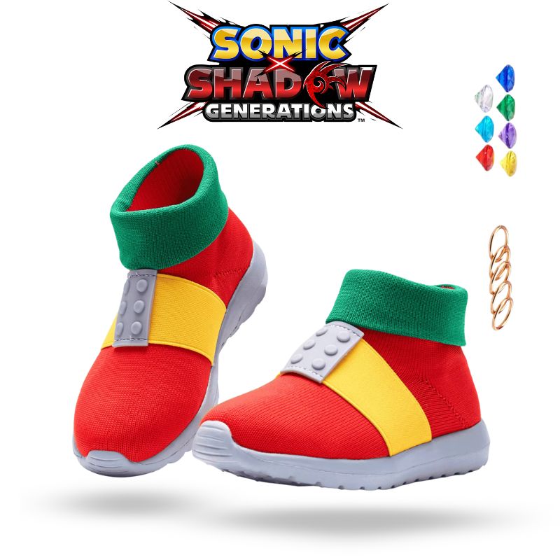Knuckles Sneakers CHAOS EMERALDS & RINGS